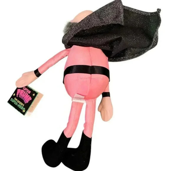 Vintage Heartline Graphics Captain Prune Geezers Super Hero Plush 1988 Rare Tags - Picture 3 of 9